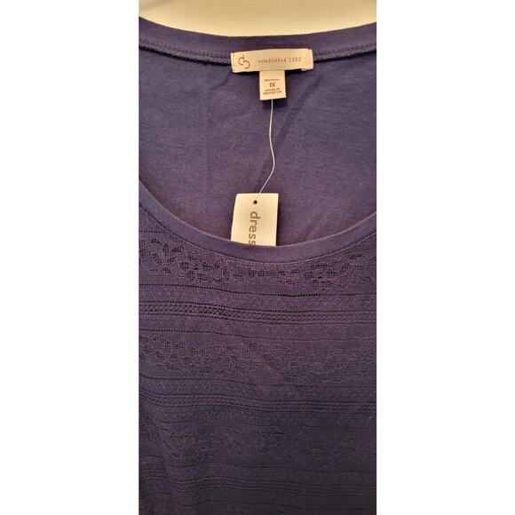 NWT Dressbarn Blue Pullover Short Sleeve Shirt Size 1X - Picture 5 of 13